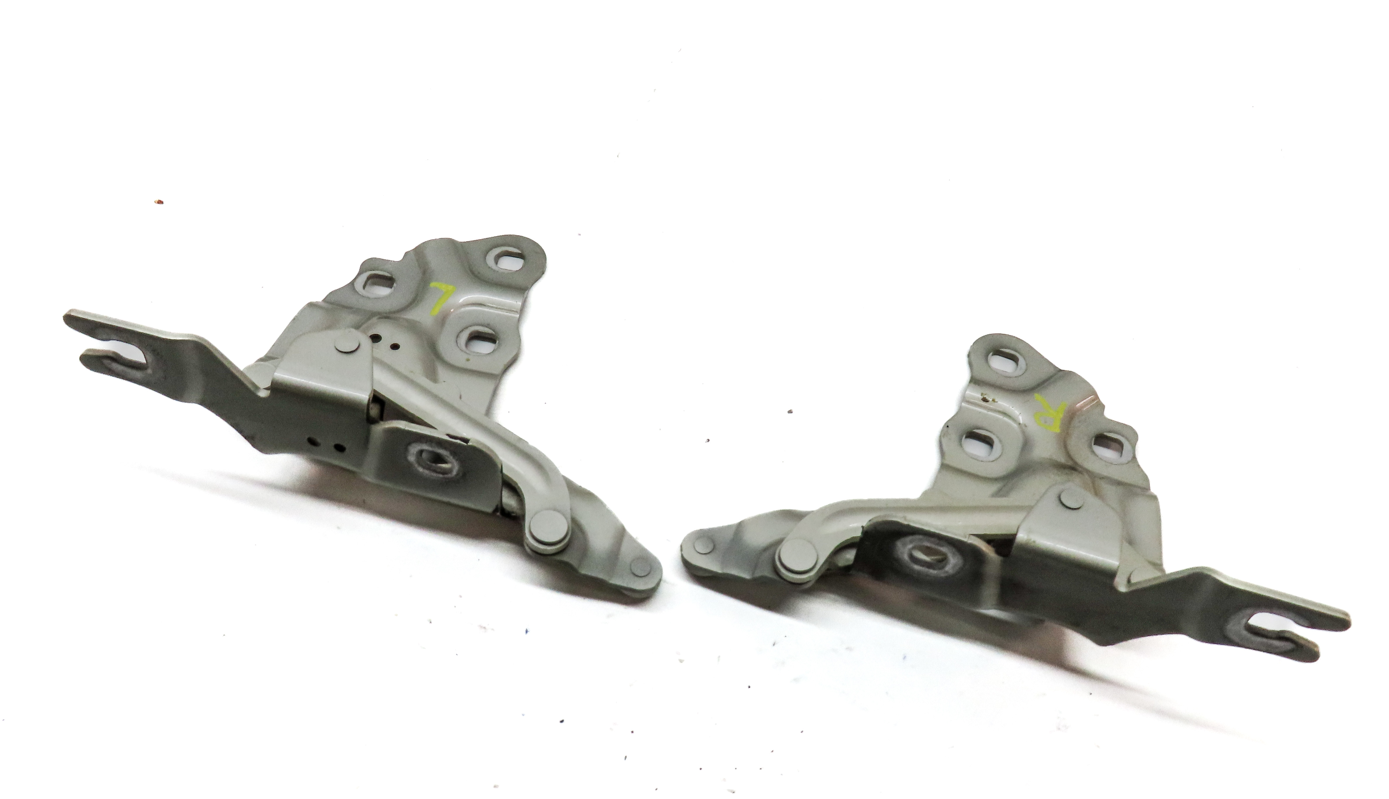 2011-2018 BMW X3 X4 (F25 F26) FRONT LEFT & RIGHT HOOD HINGE SET 2 (SILVER) — exact item pictured
